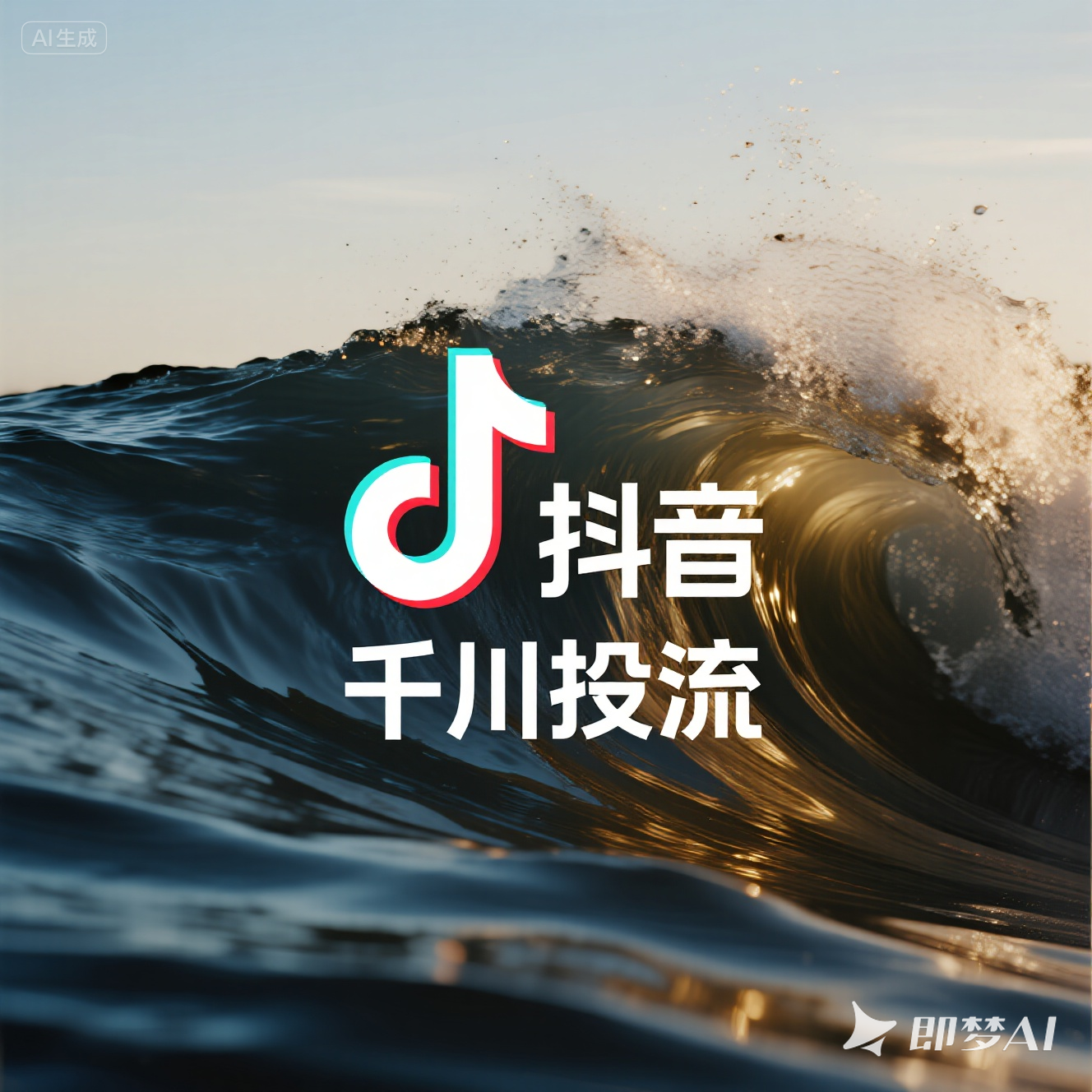 jimeng-2025-08-15-6508-电商风格，背景突出抖音的特点，就写，千川投流.png