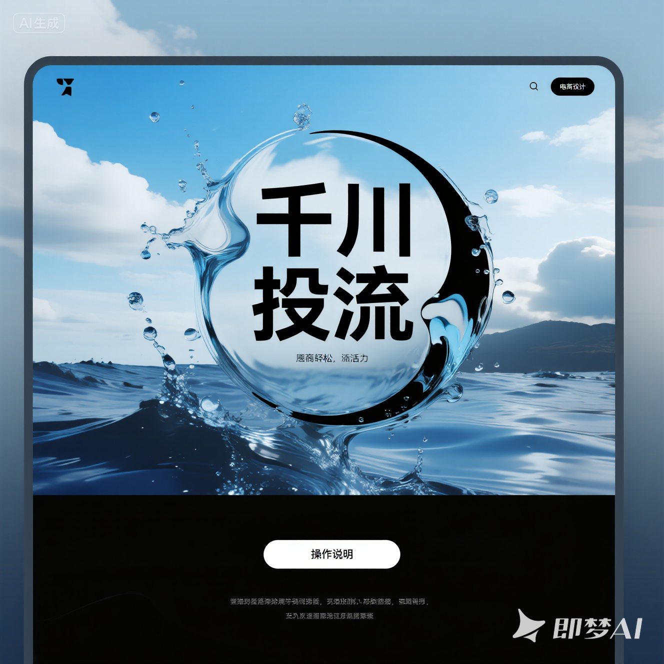 jimeng-2025-08-15-1122-电商风格，背景突出抖音的特点，就写，千川投流.png